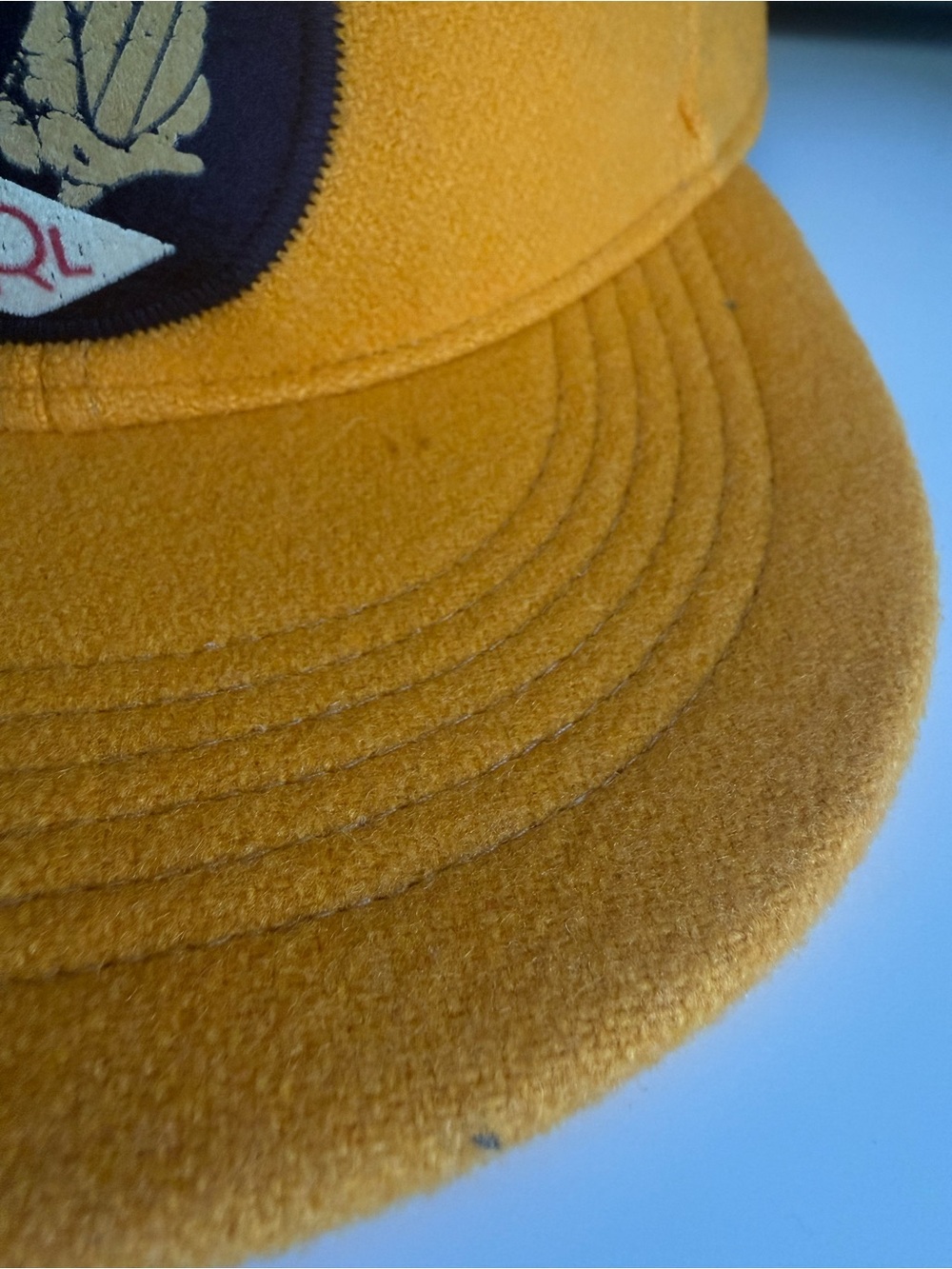 RRL Ralph Lauren Wool Blend Leather Strap Cap Hat Gold One Size OS NWT Heritage - Picture 14 of 17